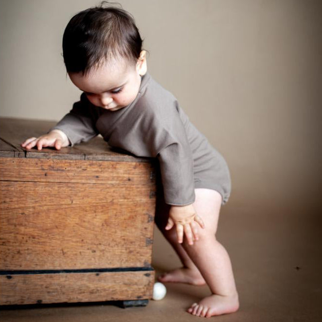 Romper biologisch katoen taupe