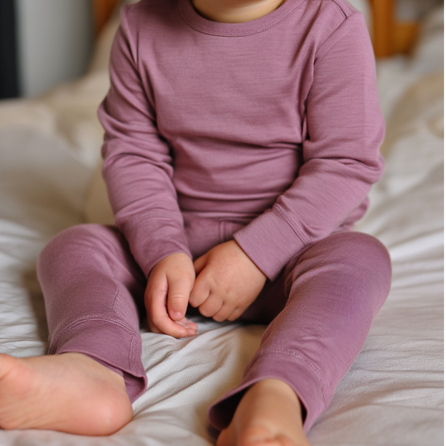 Wollen baby- en kindertrui in Lavender Mist van 100% merinowol – Lille Barn