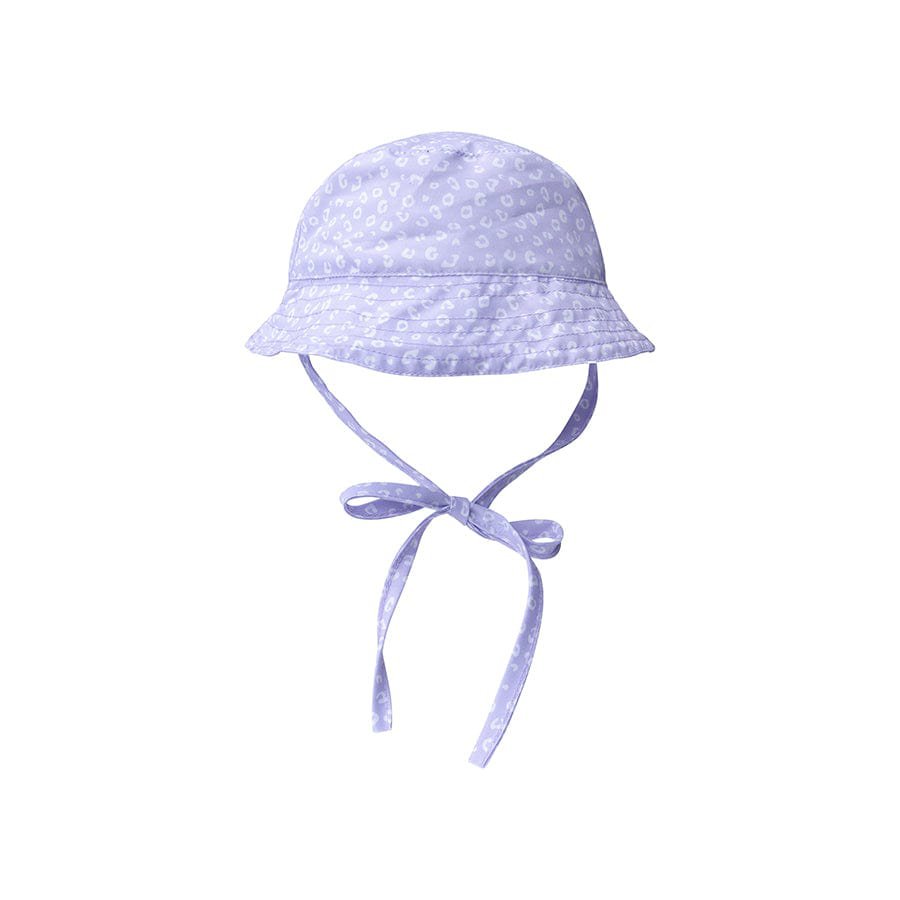 Lila baby zonnehoed met panterprint – UV-bescherming UPF50+ van The Essentials
