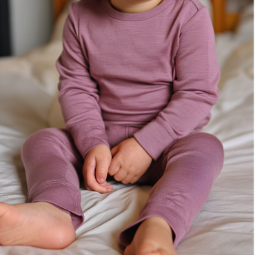 Wollen baby- en kindertrui in Lavender Mist van 100% merinowol – Lille Barn