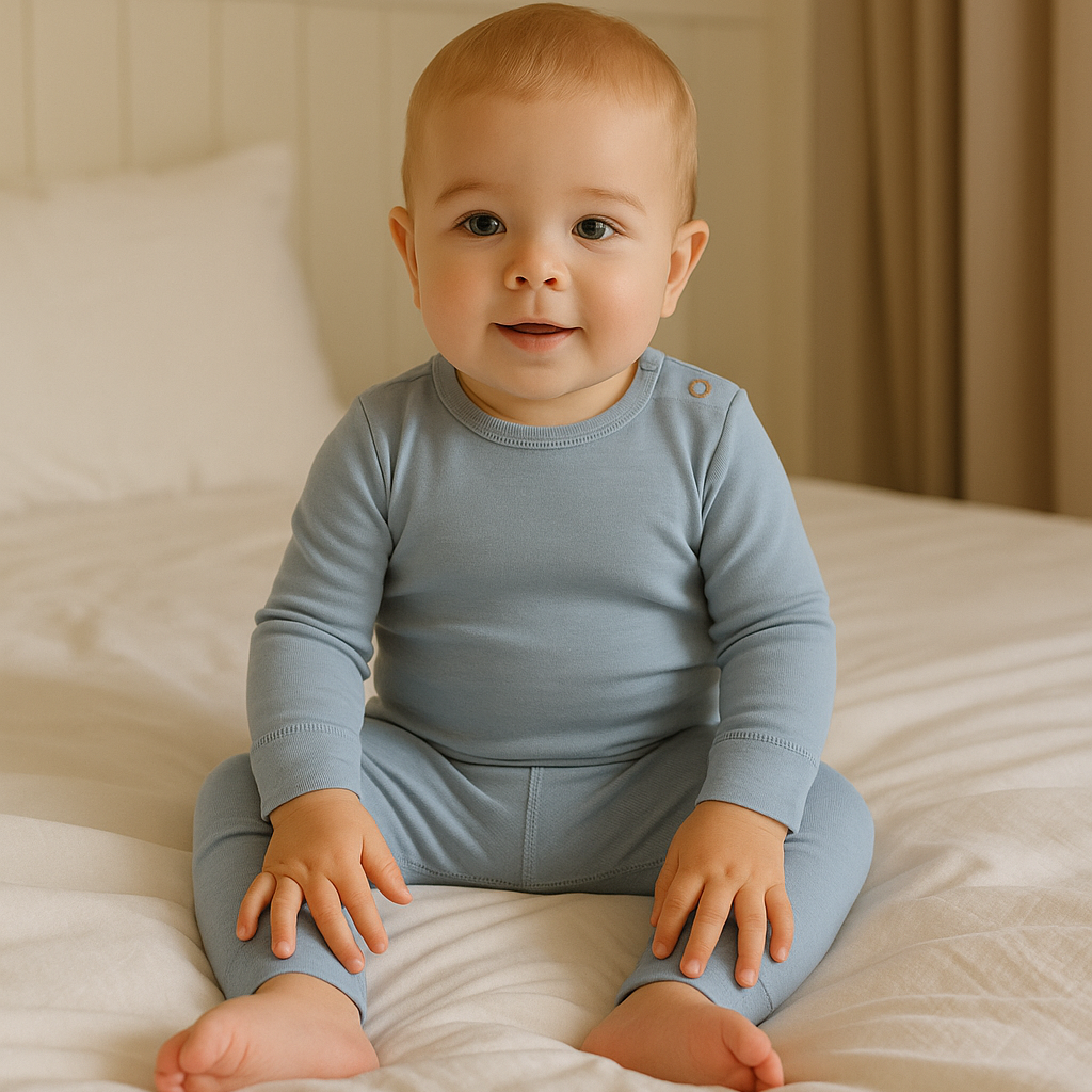 blue fog loungeset 100% merinowol zaynis