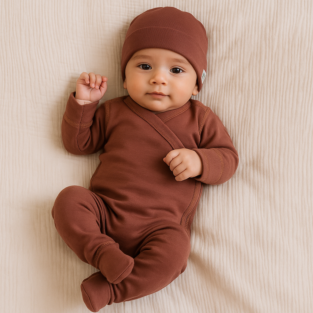 Merinowol boxpakje + muts – Cinnamon – Cadeauset voor newborn Zaynis