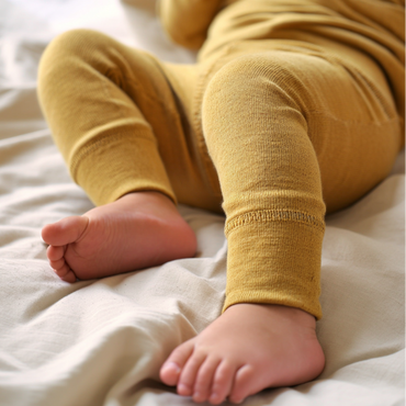 Wollen babybroek van Lille Barn, gemaakt van zachte merinowol. Duurzame babylegging voor herfst en winter.