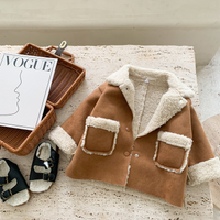 ANNIE &amp; CHARLES CHILDREN'S COAT MADE OF Faux LAMB LEATHER