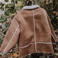 ANNIE &amp; CHARLES CHILDREN'S COAT MADE OF Faux LAMB LEATHER