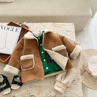 ANNIE &amp; CHARLES CHILDREN'S COAT MADE OF Faux LAMB LEATHER