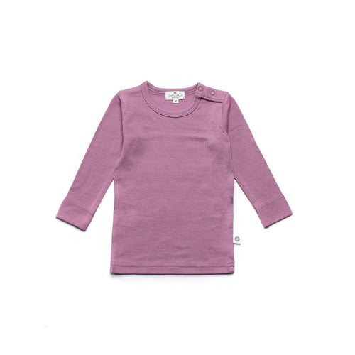 Luxe merinowol loungewear kinderen in lavender paars  Zaynis