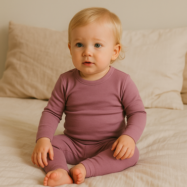 Lille Barn merinowol loungeset Lavender Mist voor meisjes  trui & broek