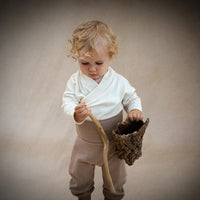 Wrap romper made of organic cotton