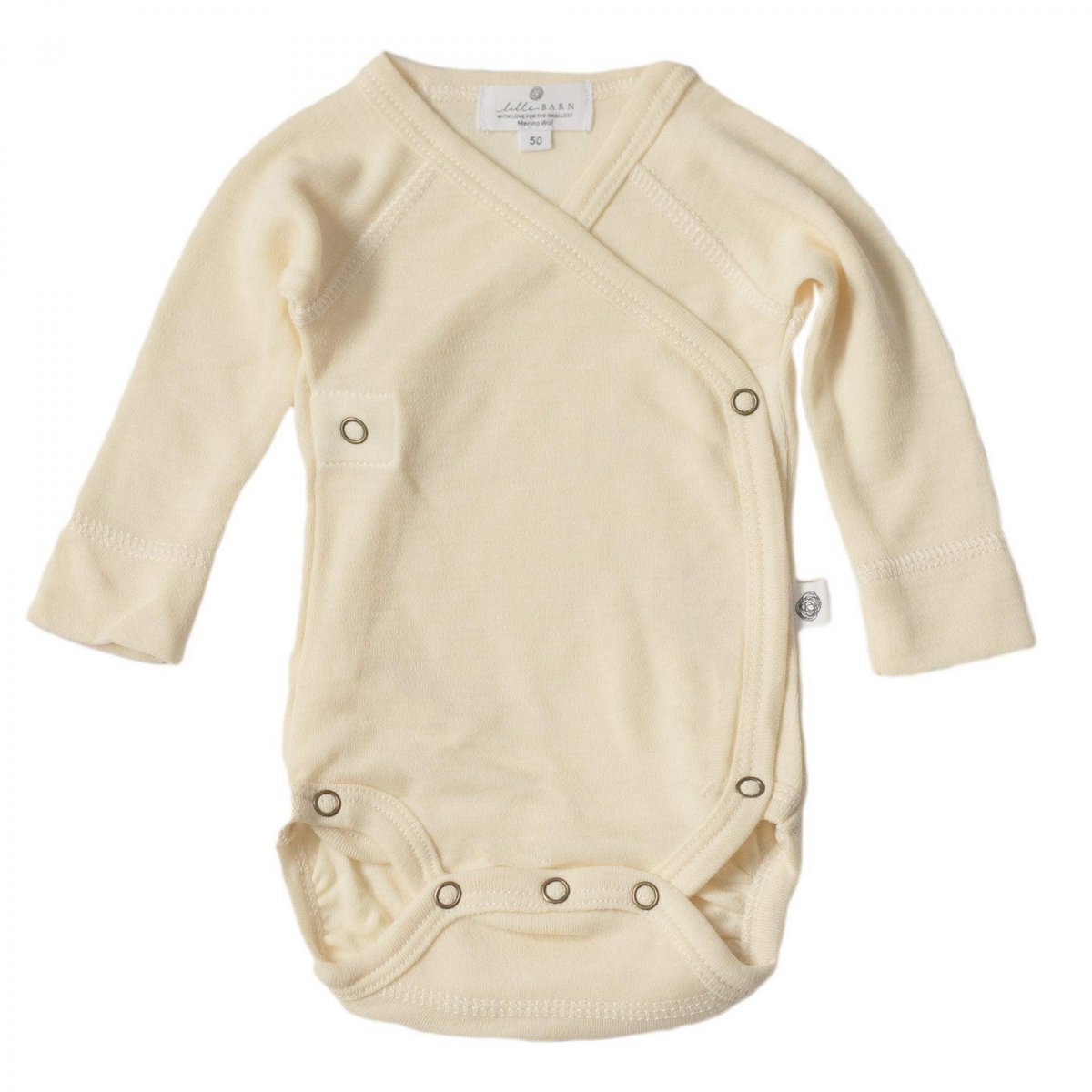 LILLE BARN MERINO WOOL WRAP-OVER ROMPER