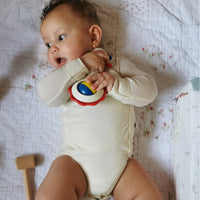 SET VAN 2 OVERSLAGROMPERS VAN MERINOWOL LILLE BARN