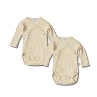 SET VAN 2 OVERSLAGROMPERS VAN MERINOWOL LILLE BARN