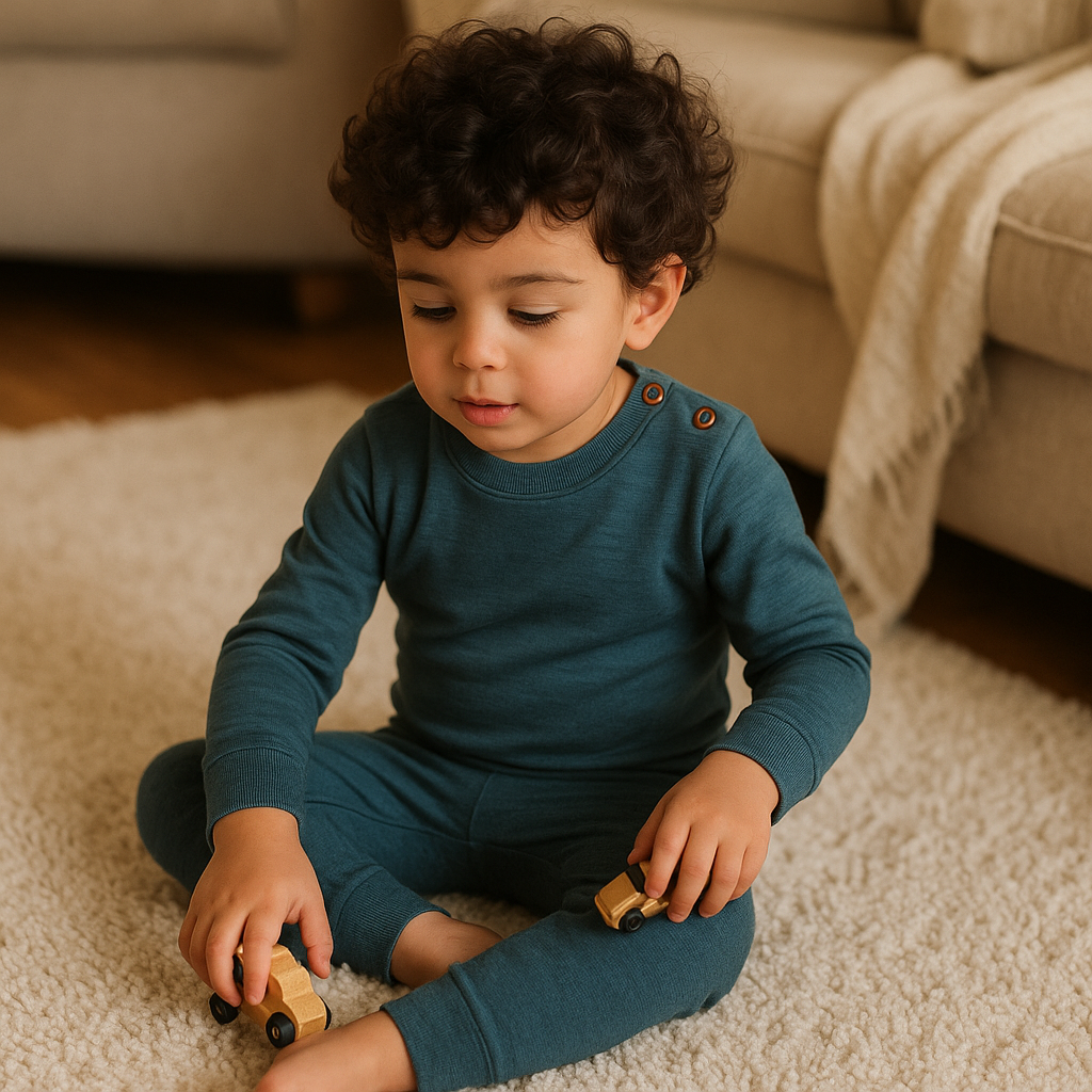 LILLE BARN KIDS LOUNGESET MERINOWOL ORION BLUE