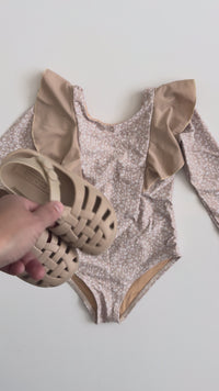 Zwemset | zwempak Nora & kindersandalen Oudroze Mrs. Ertha