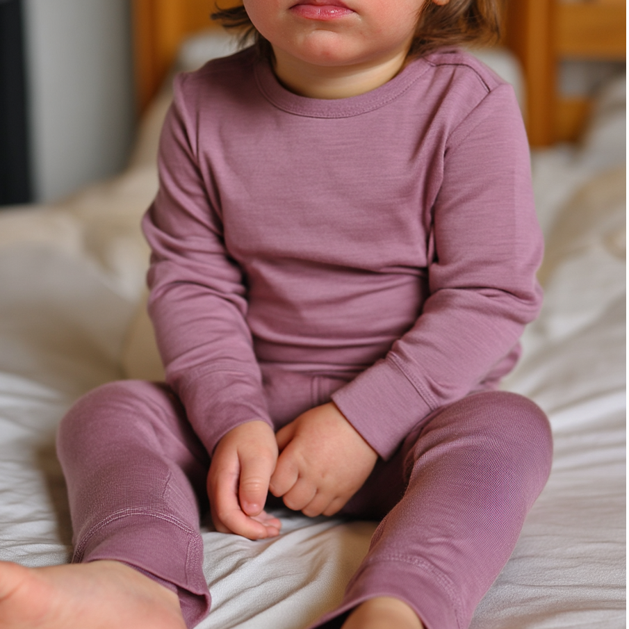 TWEEDELIGE SET VAN MERINOWOL LILLE BARN