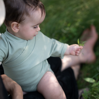 Wrap romper made of organic cotton