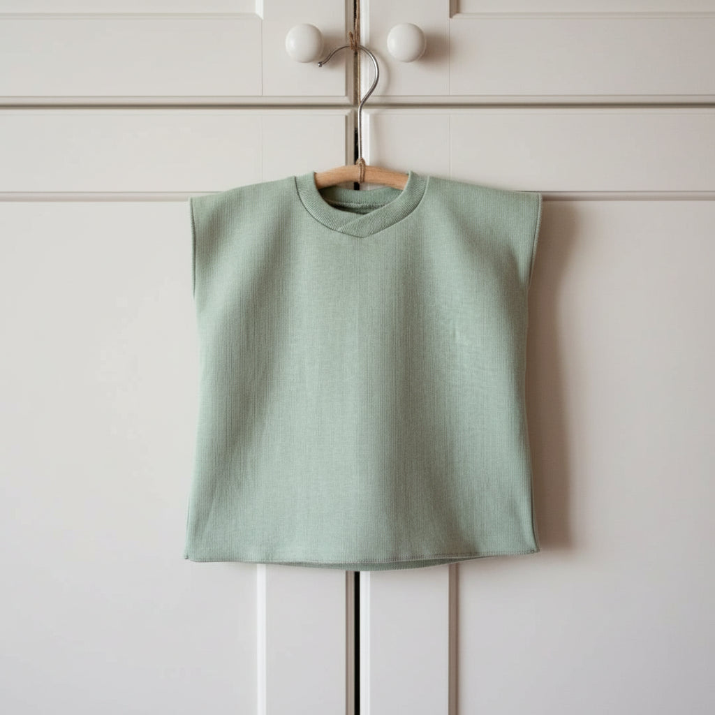 salie groen shirt van biologisch katoen bij zaynis