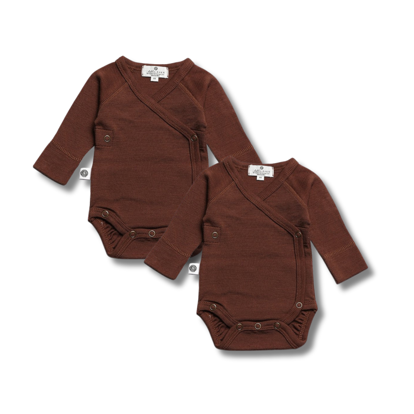 SET VAN 2 OVERSLAGROMPERS VAN MERINOWOL LILLE BARN