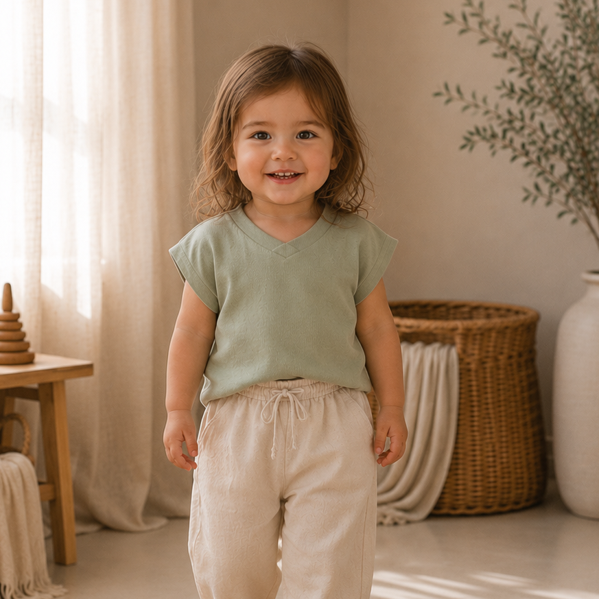 ilailai Aloe Shirt – Biologisch Katoen | 1–3 Jaar