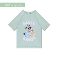 Bluey groen UV zwemshirt met korte mouwen en UPF50+ bescherming voor kinderen