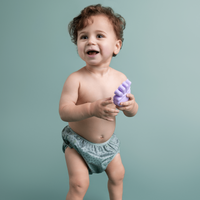 Wasbare zwemluier leopardprint groen – Swim Essentials